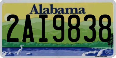 AL license plate 2AI9838