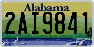 AL license plate 2AI9841