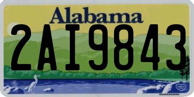 AL license plate 2AI9843