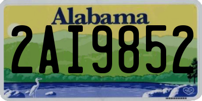 AL license plate 2AI9852