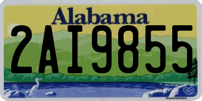 AL license plate 2AI9855
