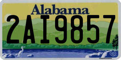 AL license plate 2AI9857