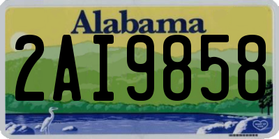 AL license plate 2AI9858