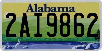 AL license plate 2AI9862