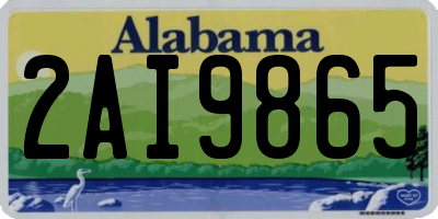 AL license plate 2AI9865