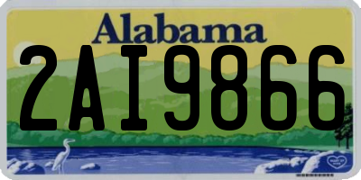 AL license plate 2AI9866