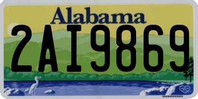 AL license plate 2AI9869