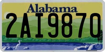 AL license plate 2AI9870