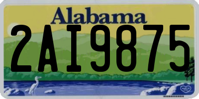 AL license plate 2AI9875