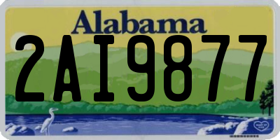 AL license plate 2AI9877