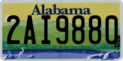 AL license plate 2AI9880