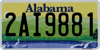 AL license plate 2AI9881