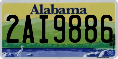 AL license plate 2AI9886