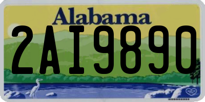 AL license plate 2AI9890