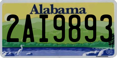 AL license plate 2AI9893