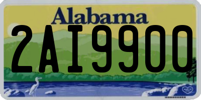 AL license plate 2AI9900