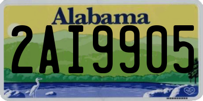 AL license plate 2AI9905