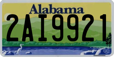 AL license plate 2AI9921