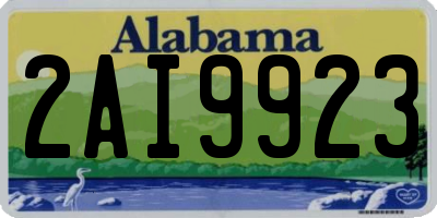 AL license plate 2AI9923