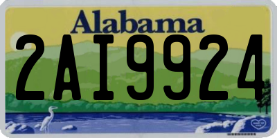 AL license plate 2AI9924