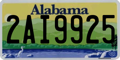 AL license plate 2AI9925