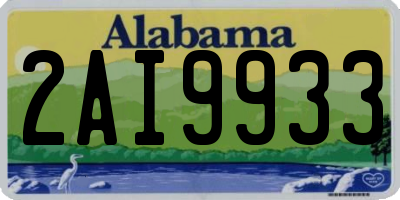 AL license plate 2AI9933