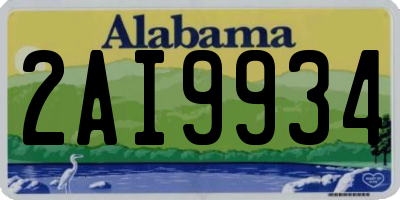 AL license plate 2AI9934
