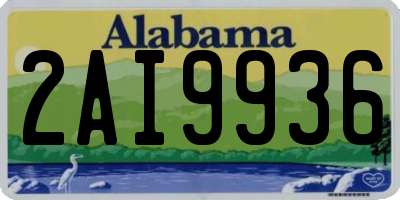AL license plate 2AI9936