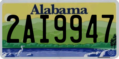 AL license plate 2AI9947
