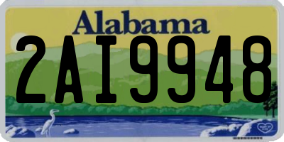 AL license plate 2AI9948