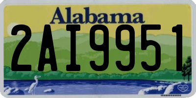 AL license plate 2AI9951