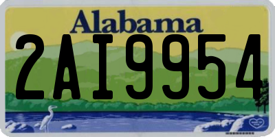 AL license plate 2AI9954