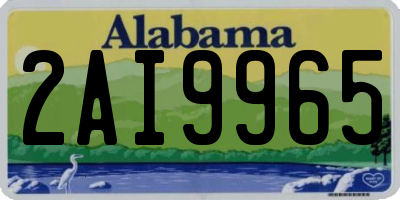 AL license plate 2AI9965