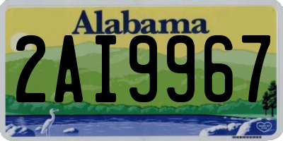 AL license plate 2AI9967