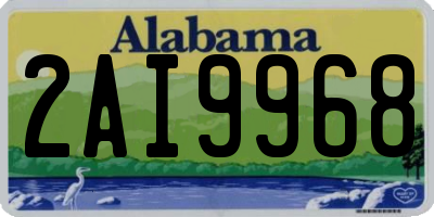AL license plate 2AI9968