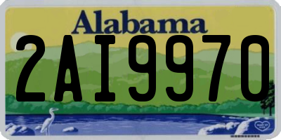 AL license plate 2AI9970