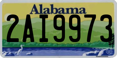 AL license plate 2AI9973