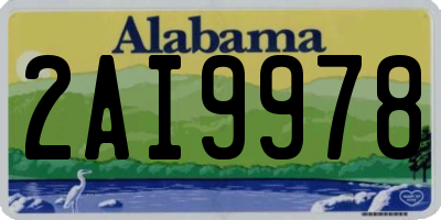 AL license plate 2AI9978
