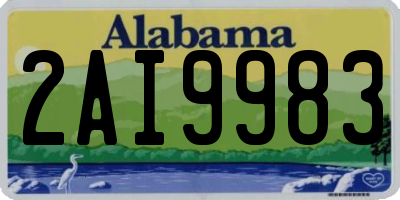 AL license plate 2AI9983
