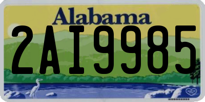 AL license plate 2AI9985