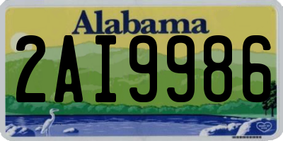 AL license plate 2AI9986