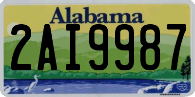AL license plate 2AI9987