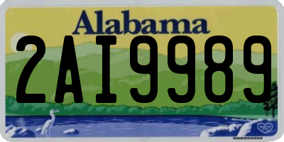 AL license plate 2AI9989