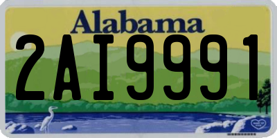 AL license plate 2AI9991