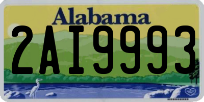 AL license plate 2AI9993