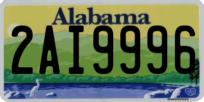 AL license plate 2AI9996