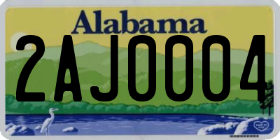 AL license plate 2AJ0004