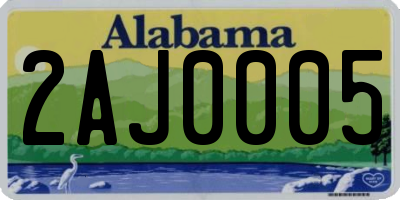 AL license plate 2AJ0005