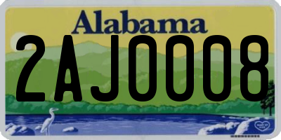 AL license plate 2AJ0008