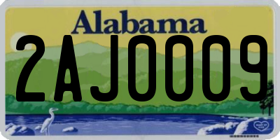 AL license plate 2AJ0009